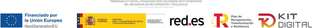 Logotipos de financiación europea y programa Kit Digital.